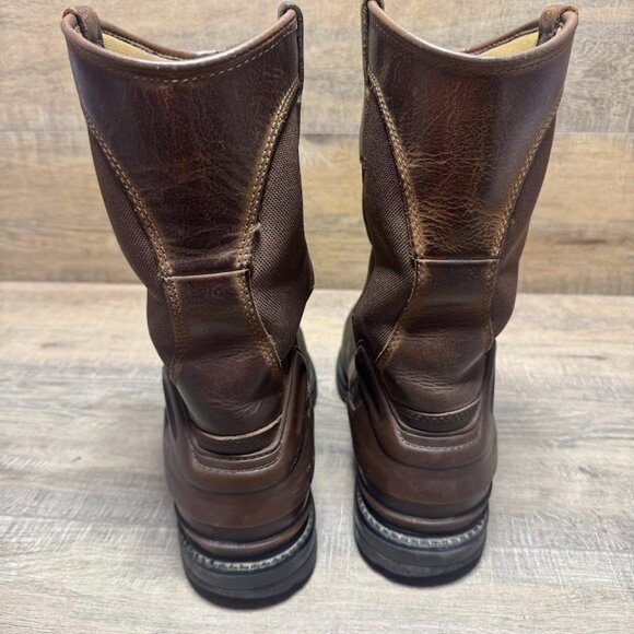 Carhartt Wellington Steel Toe Waterproof Leather Pull On Boots Men's Size 10 - Picture 3 of 7